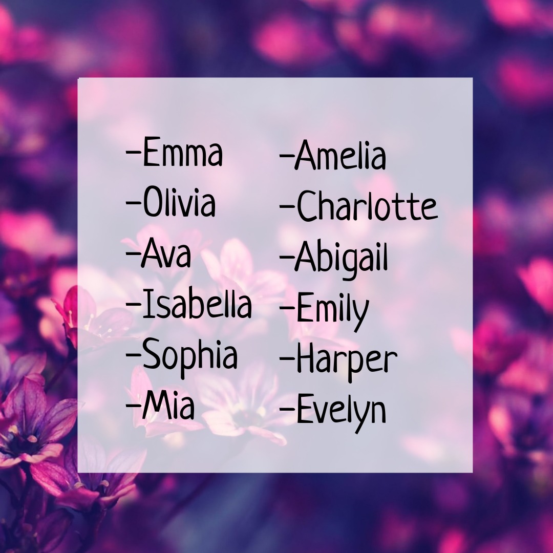 A Decade of Most Popular Baby Girl Names [20102019] Straight Forward Mom