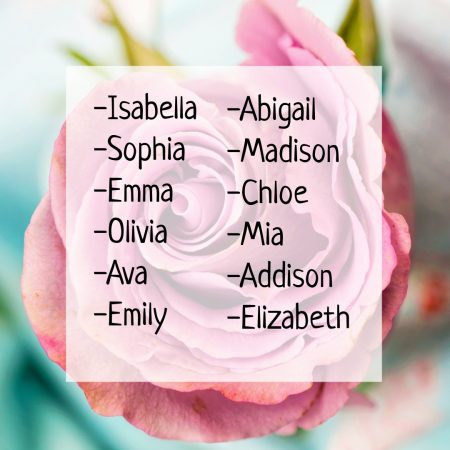 A Decade of Most Popular Baby Girl Names [2010-2019] - Straight Forward Mom