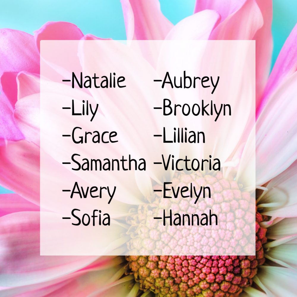 A Decade of Most Popular Baby Girl Names [2010-2019] - Straight Forward Mom