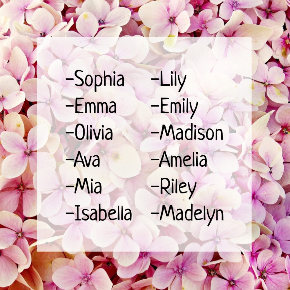 A Decade of Most Popular Baby Girl Names [20102019] Straight Forward Mom